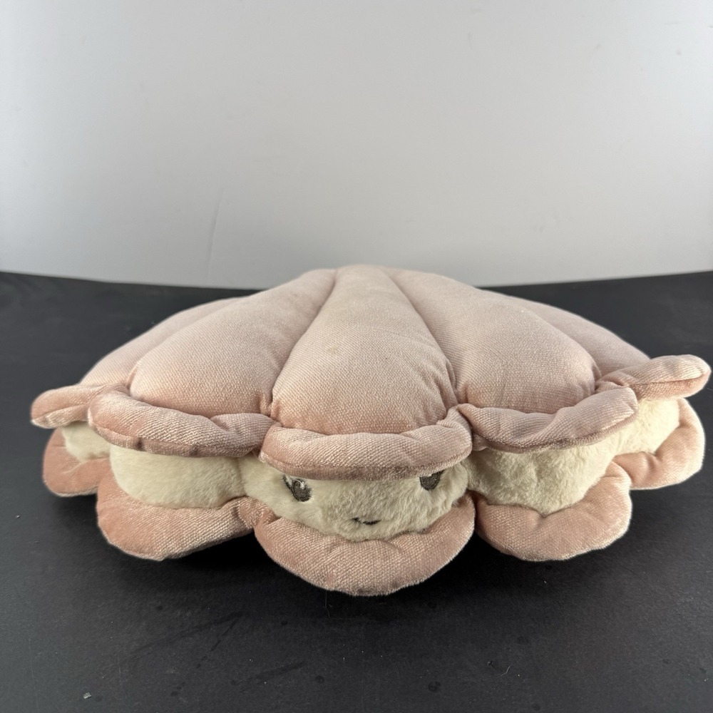 Mon Ami Pink Pearl Oyster Decor Plush 14x12 Soft Plush